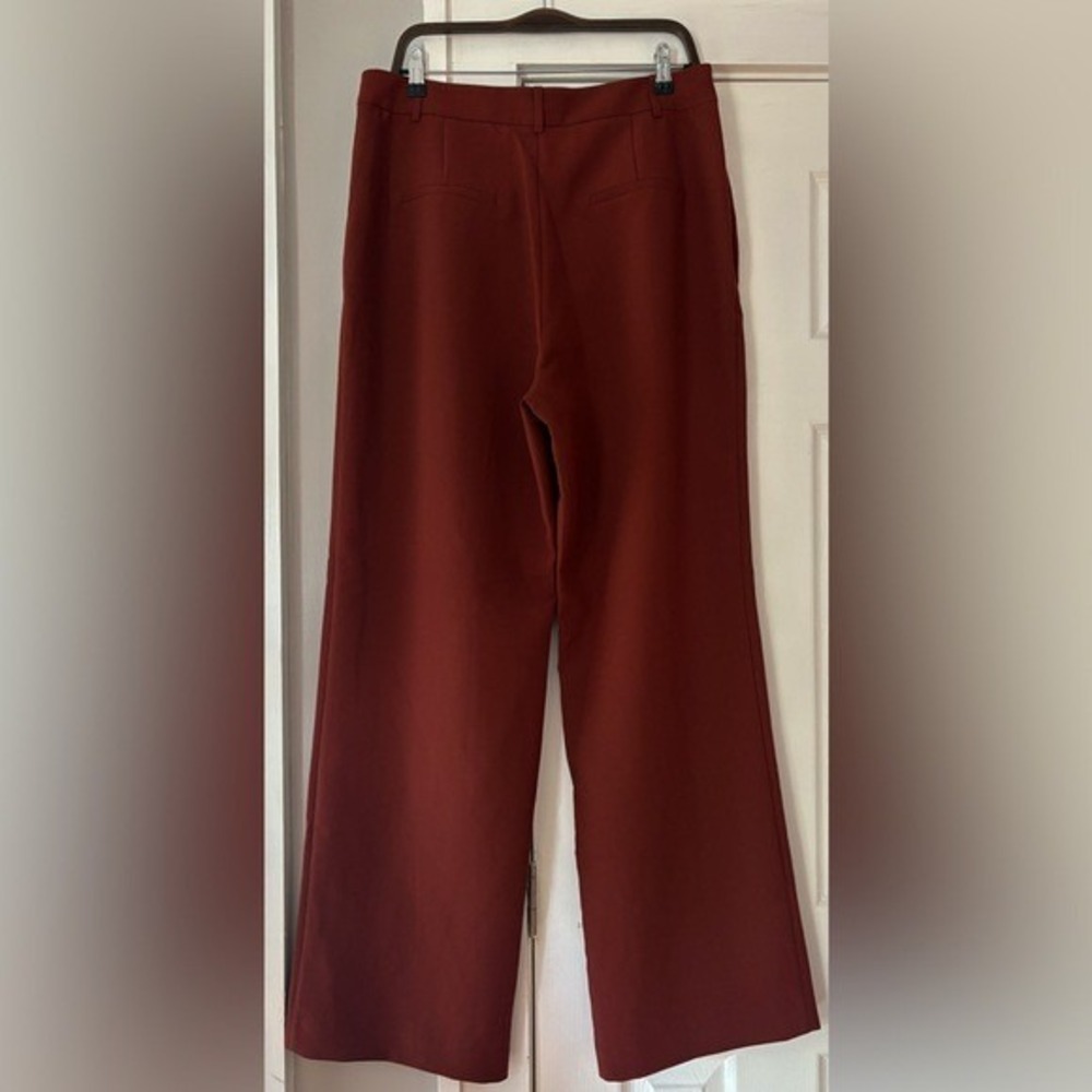 Alexia Admor Wide Leg Burgundy Trousers Size 12 NWOT - Picture 2 of 6